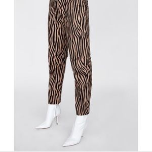 Zara animal print pants. XSmall